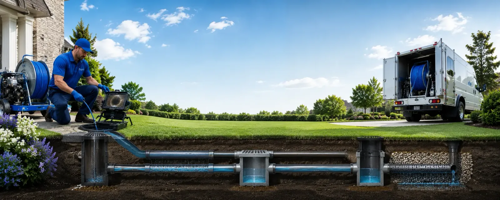 Outdoor drain cleaning information for Goose Lake, IA